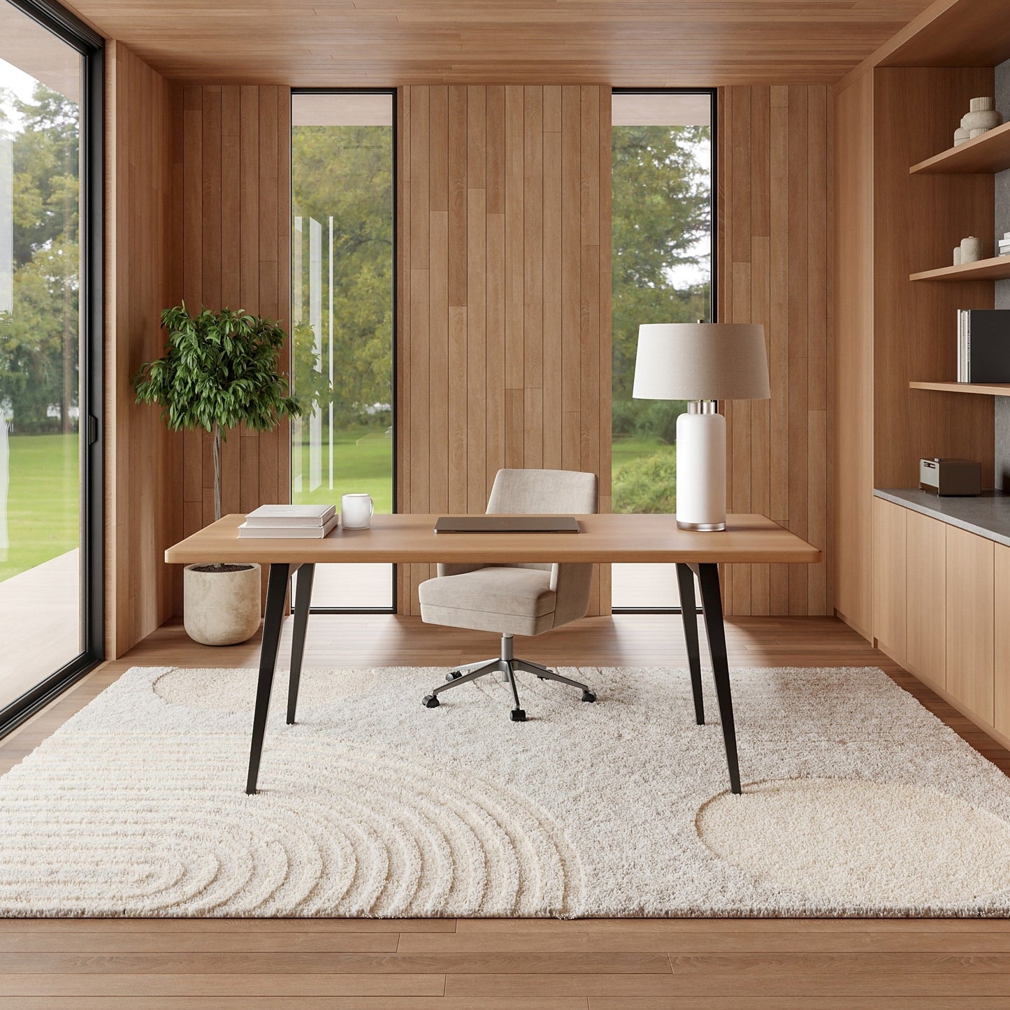 Tapis à poils longs abstraits Nuloom Gloria