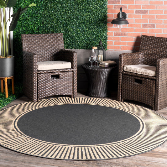 Tapis d'intérieur/extérieur Nuloom Leah Classic à bordures