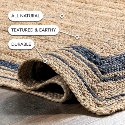 Tapis de sol Nuloom Rikki Coastal en jute tressé