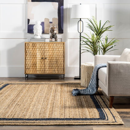 Tapis de sol Nuloom Rikki Coastal en jute tressé