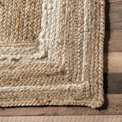 Tapis de sol Nuloom Rikki Coastal en jute tressé
