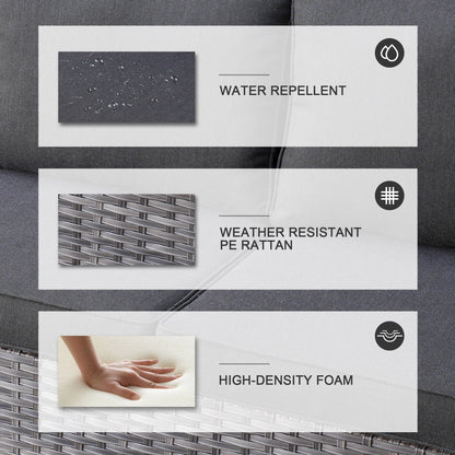 Ensemble de 5 sièges de jardin en osier à dossier haut OVIOS