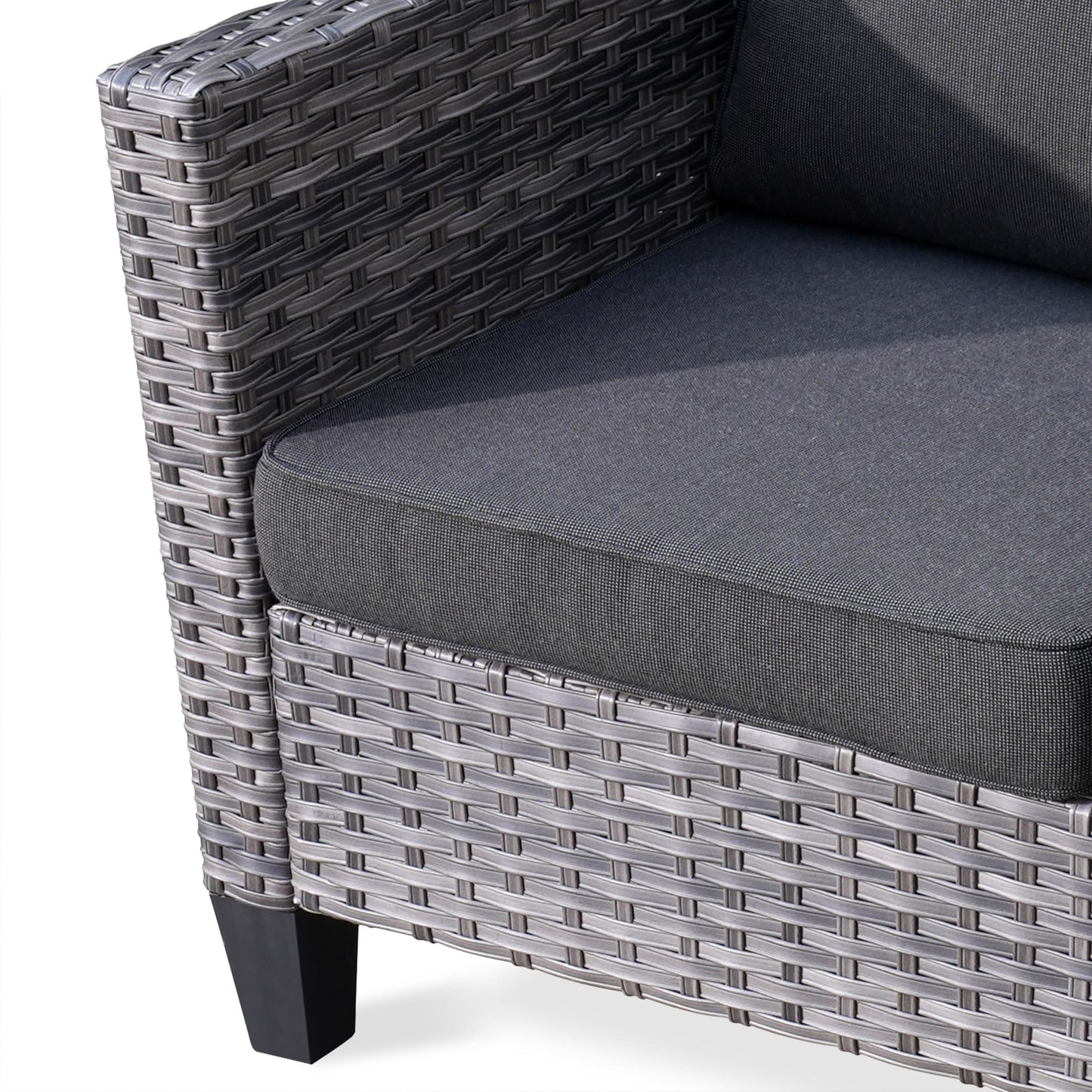 Ensemble de 5 sièges de jardin en osier à dossier haut OVIOS