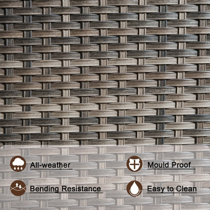 Ensemble de 5 sièges de jardin en osier à dossier haut OVIOS