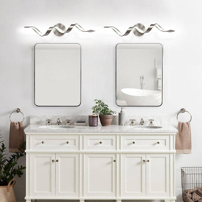 Applique murale à LED pour salle de bain, design spirale moderne, intensité variable
