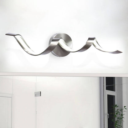 Applique murale à LED pour salle de bain, design spirale moderne, intensité variable