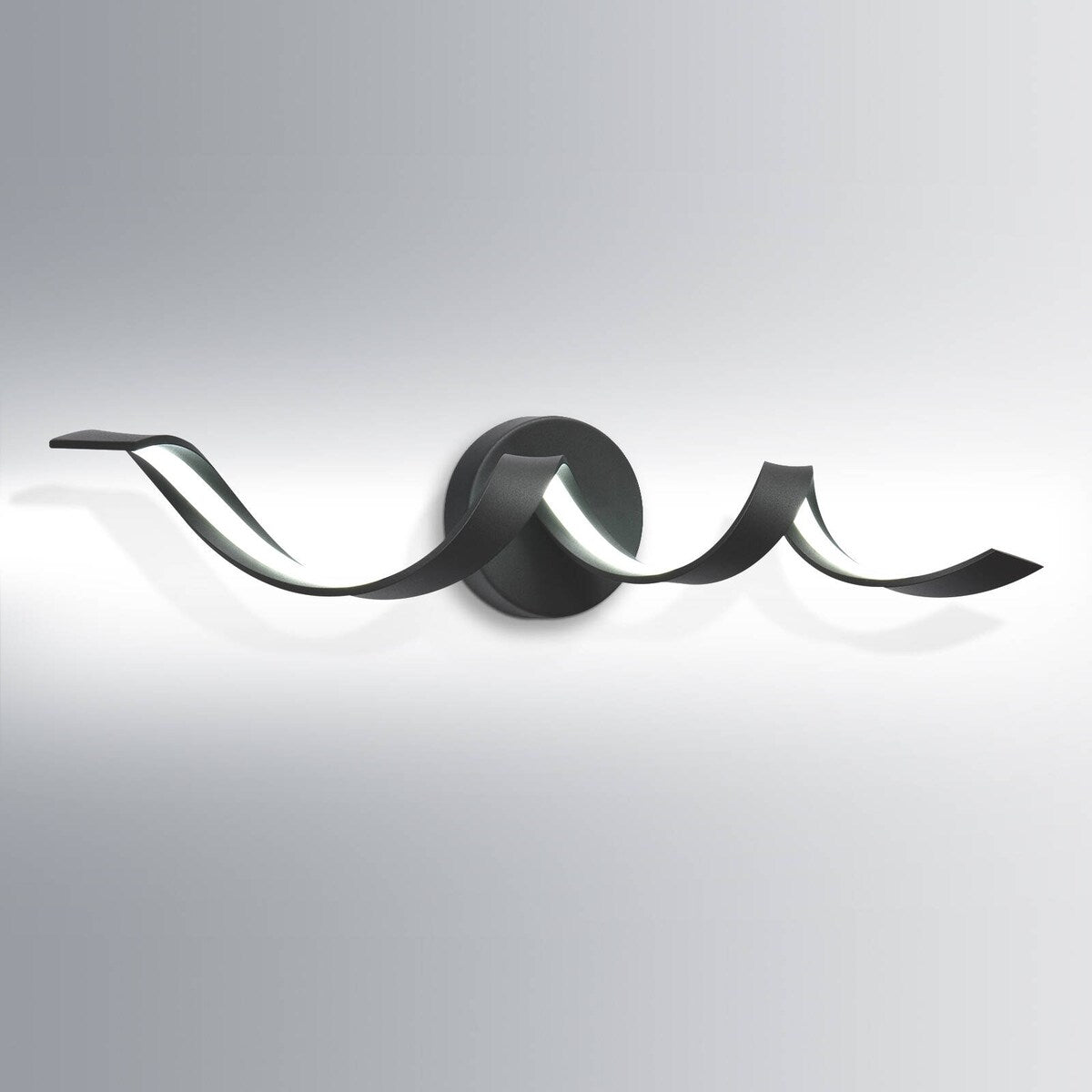 Applique murale à LED pour salle de bain, design spirale moderne, intensité variable