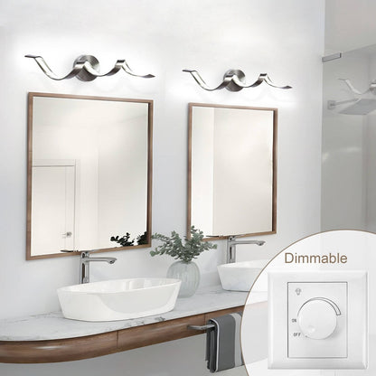 Applique murale à LED pour salle de bain, design spirale moderne, intensité variable