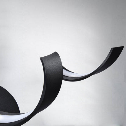 Applique murale à LED pour salle de bain, design spirale moderne, intensité variable