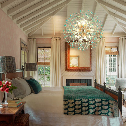 Lustre Spoutnik moderne en cristal avec feu d'artifice OYIPRO