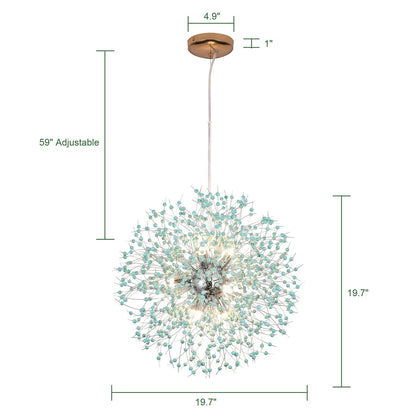 Lustre Spoutnik moderne en cristal avec feu d'artifice OYIPRO