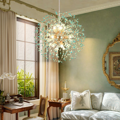 Lustre Spoutnik moderne en cristal avec feu d'artifice OYIPRO