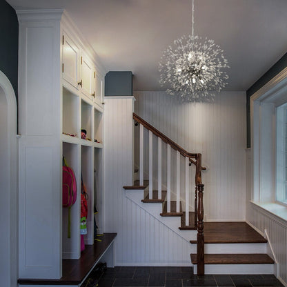 Lustre Spoutnik moderne en cristal avec feu d'artifice OYIPRO