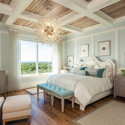 Lustre Spoutnik moderne en cristal avec feu d'artifice OYIPRO