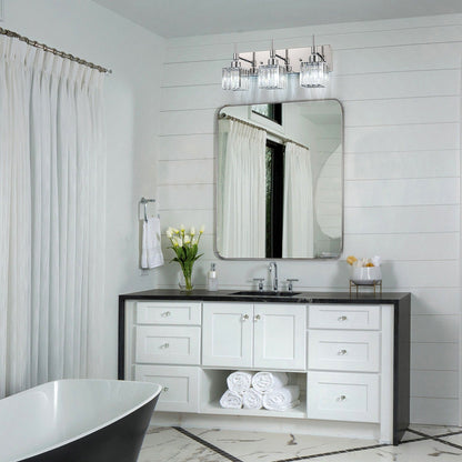 Luminaires de salle de bain Ora Modern en cristal à intensité variable sur miroir Glam Vanity Lights