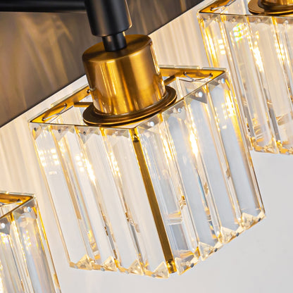 Luminaires de salle de bain Ora Modern en cristal à intensité variable sur miroir Glam Vanity Lights