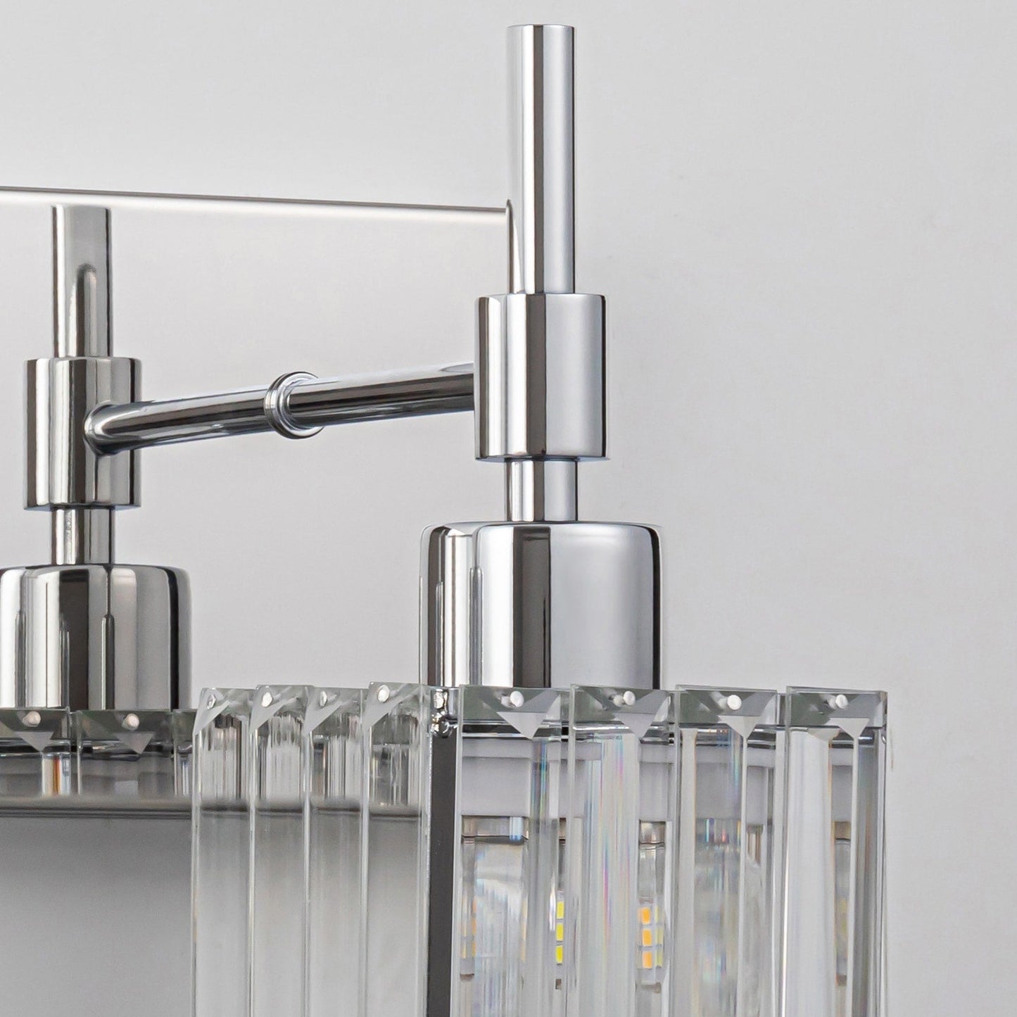 Luminaires de salle de bain Ora Modern en cristal à intensité variable sur miroir Glam Vanity Lights