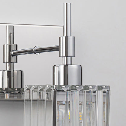 Luminaires de salle de bain Ora Modern en cristal à intensité variable sur miroir Glam Vanity Lights