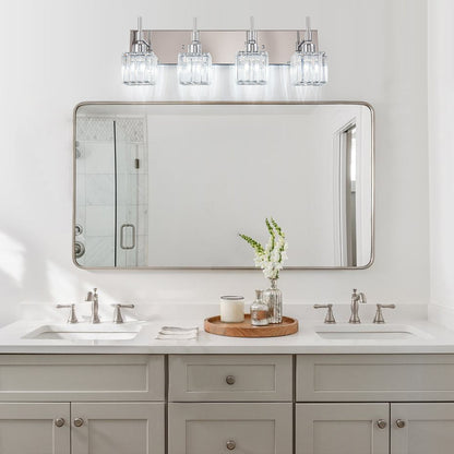 Luminaires de salle de bain Ora Modern en cristal à intensité variable sur miroir Glam Vanity Lights