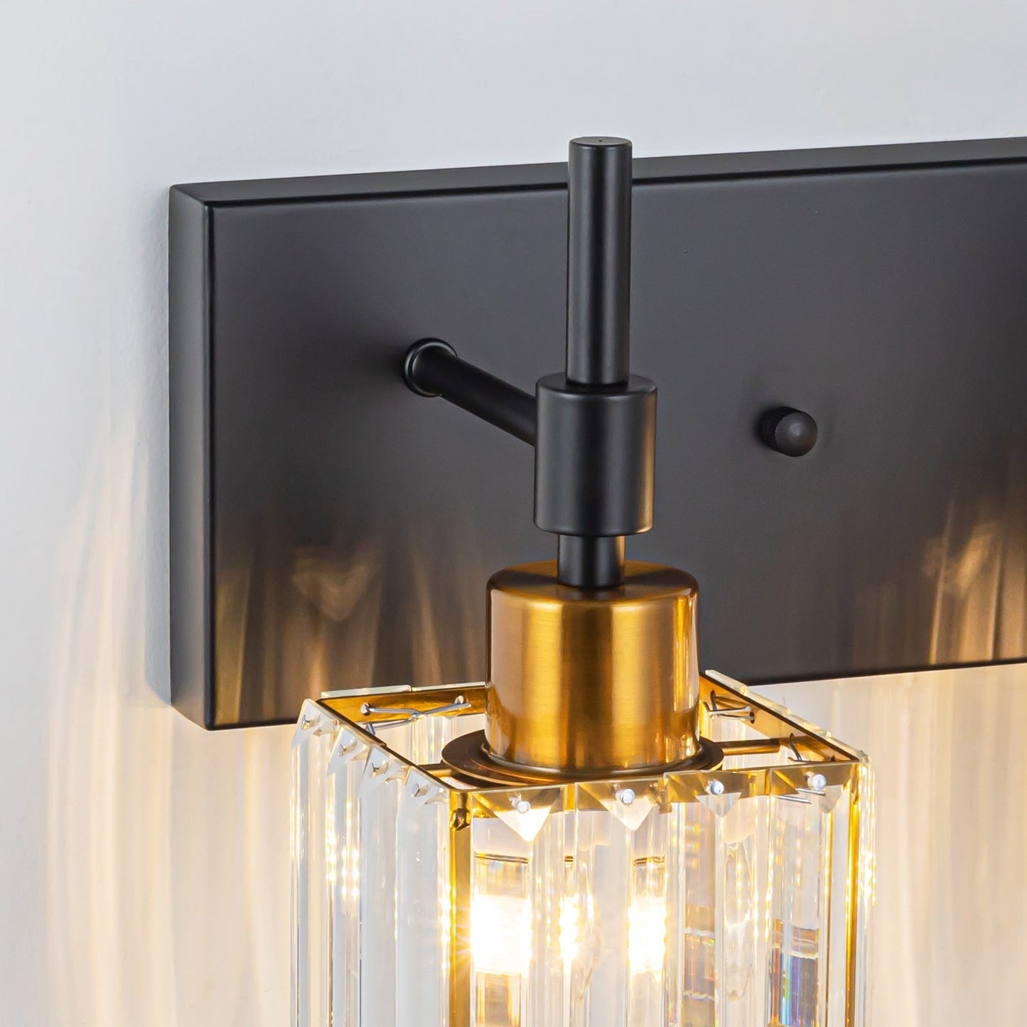 Luminaires de salle de bain Ora Modern en cristal à intensité variable sur miroir Glam Vanity Lights