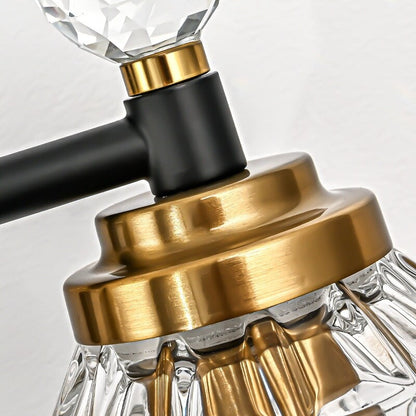 Luminaires de salle de bain modernes Ora à intensité variable, noir et or