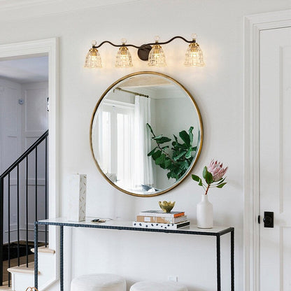 Luminaires de salle de bain modernes Ora à intensité variable, noir et or