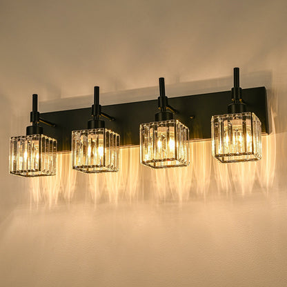 Luminaires de salle de bain Ora Modern en cristal à intensité variable sur miroir Glam Vanity Lights