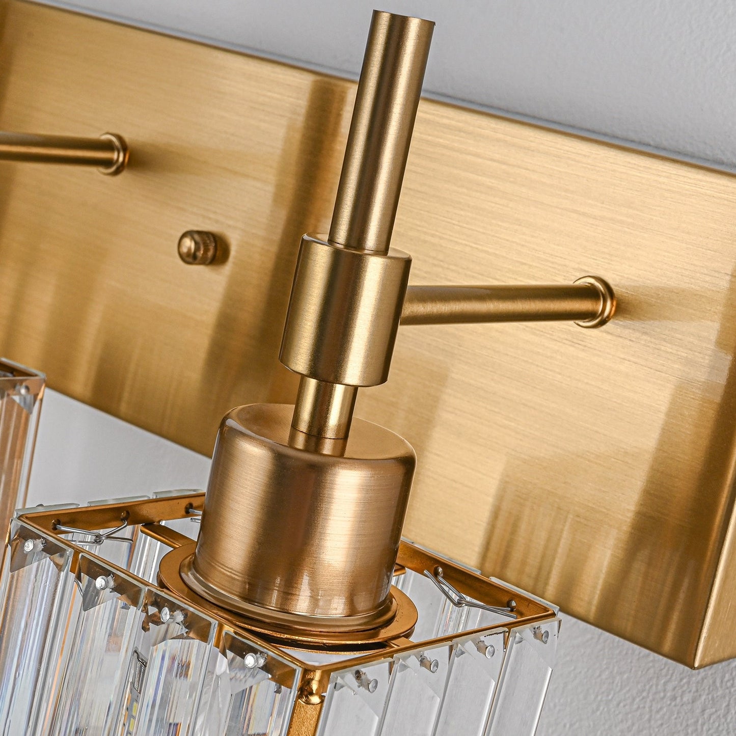 Luminaires de salle de bain Ora Modern en cristal à intensité variable sur miroir Glam Vanity Lights