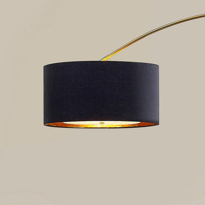 Lampadaire à arche rétractable à LED Orbita 81H à intensité variable, ampoule incluse, finition laiton antique