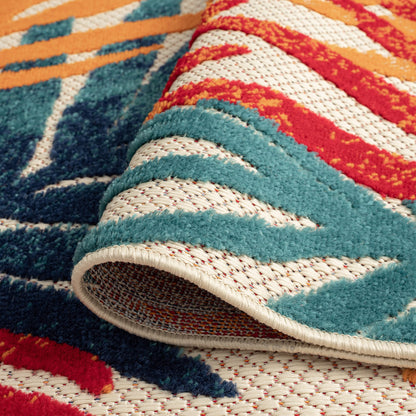 Tapis d'intérieur/extérieur à motif floral côtier Origin.