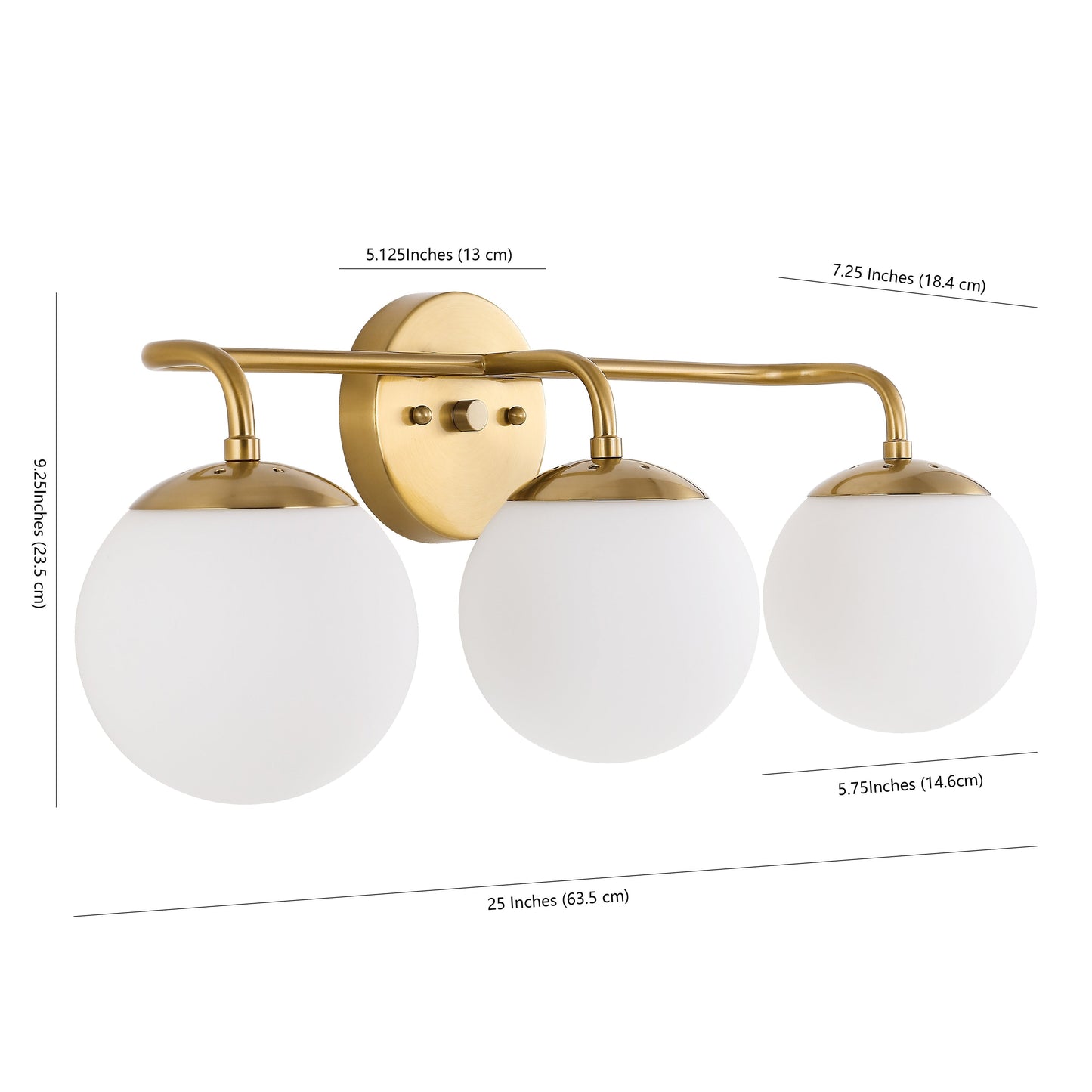 Luminaire de coiffeuse moderne à LED en métal et verre dépoli, par JONATHAN Y