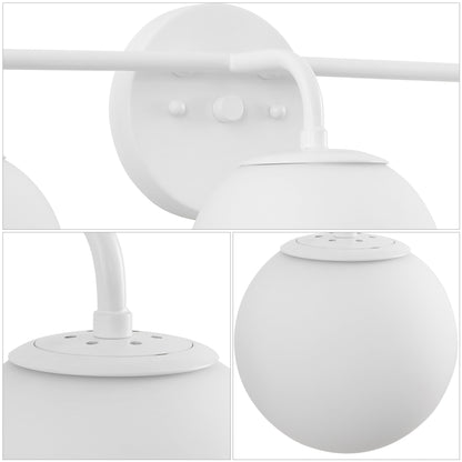 Luminaire de coiffeuse moderne à LED en métal et verre dépoli, par JONATHAN Y