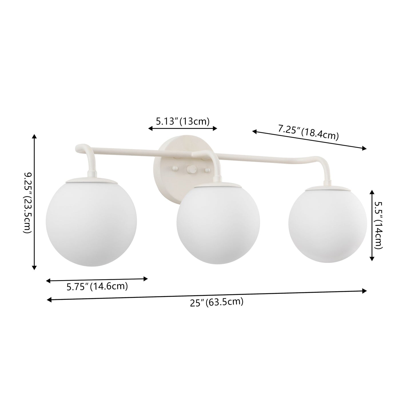 Luminaire de coiffeuse moderne à LED en métal et verre dépoli, par JONATHAN Y