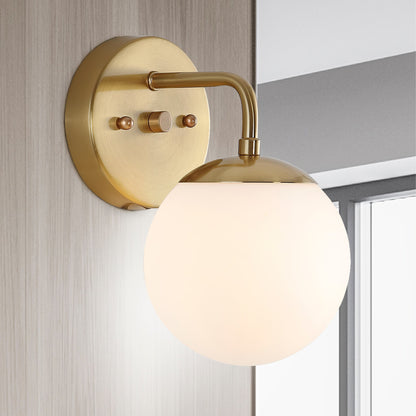 Luminaire de coiffeuse moderne à LED en métal et verre dépoli, par JONATHAN Y