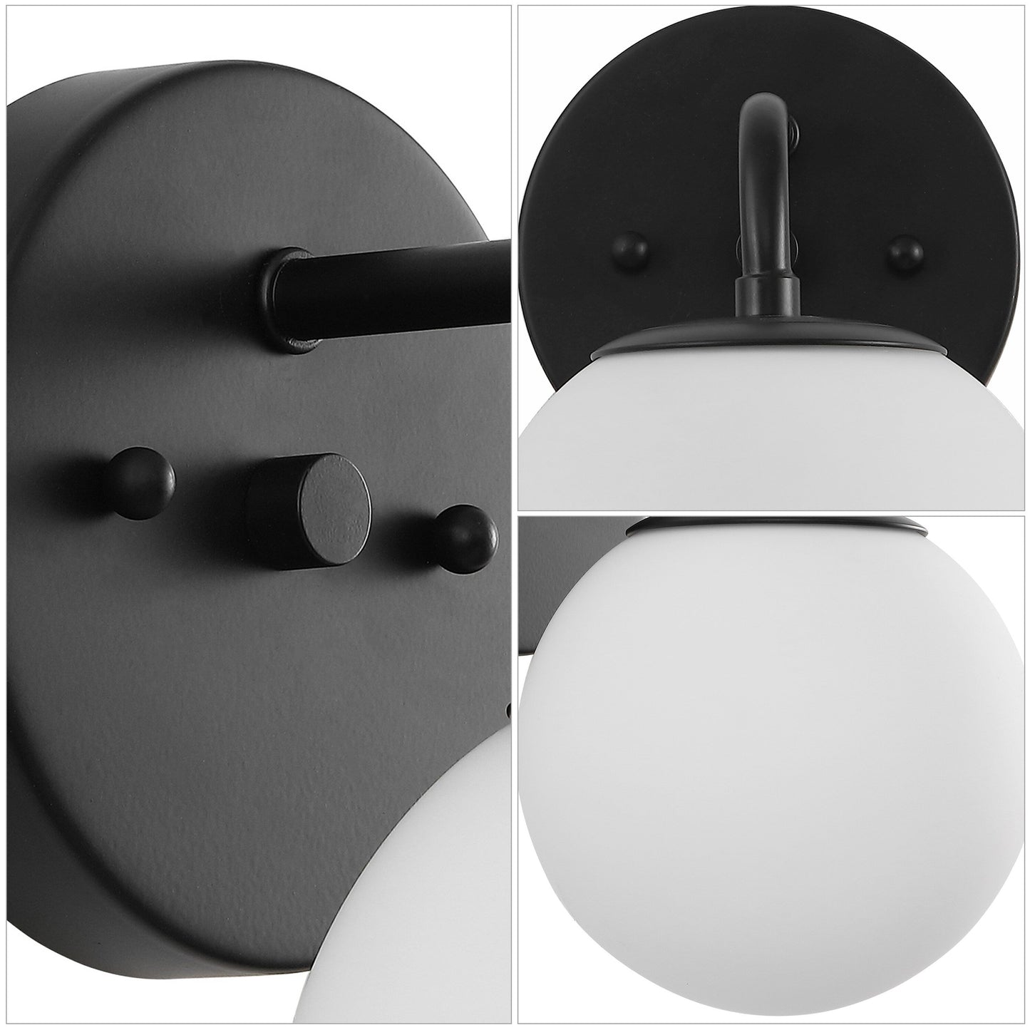 Luminaire de coiffeuse moderne à LED en métal et verre dépoli, par JONATHAN Y