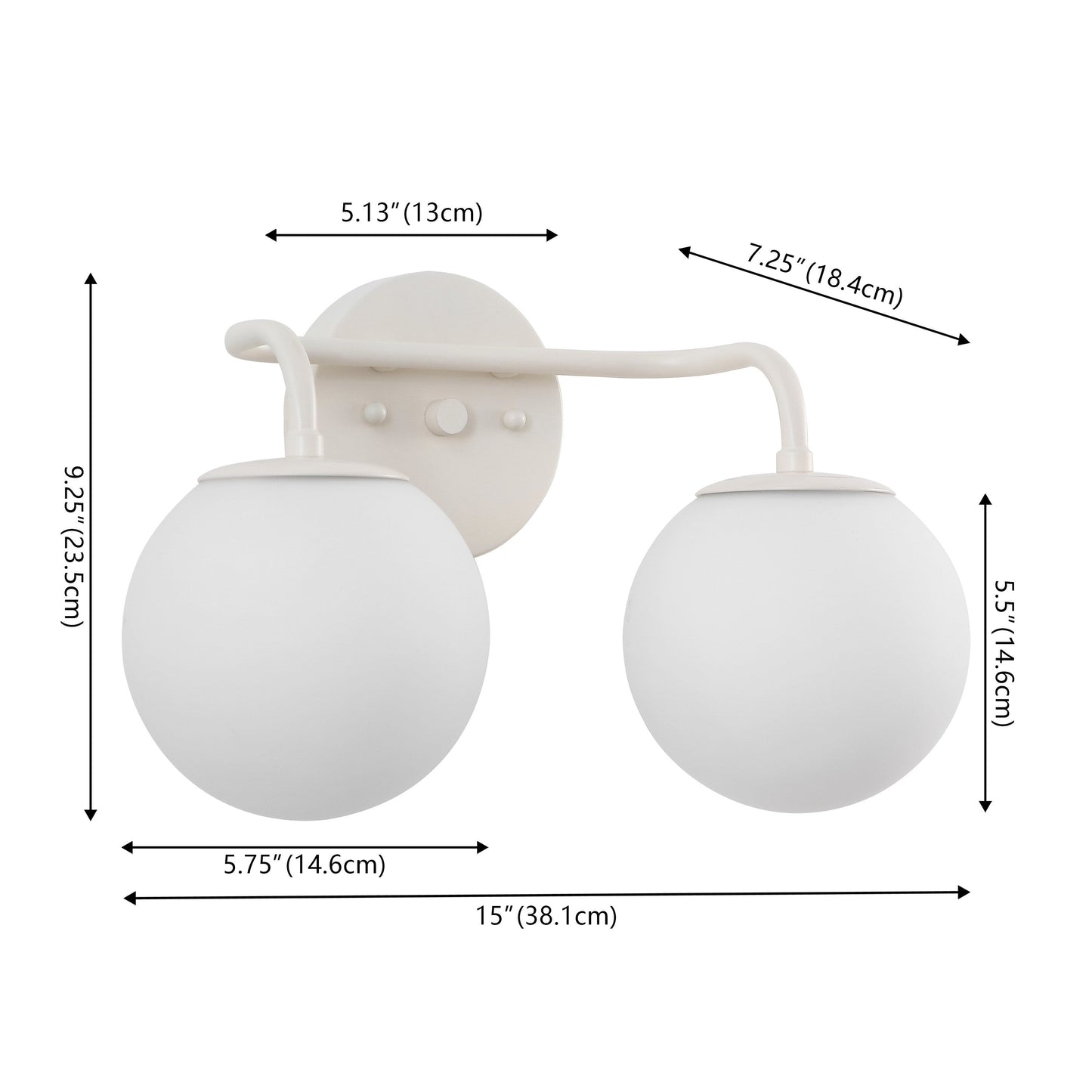 Luminaire de coiffeuse moderne à LED en métal et verre dépoli, par JONATHAN Y