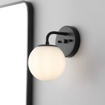 Luminaire de coiffeuse moderne à LED en métal et verre dépoli, par JONATHAN Y