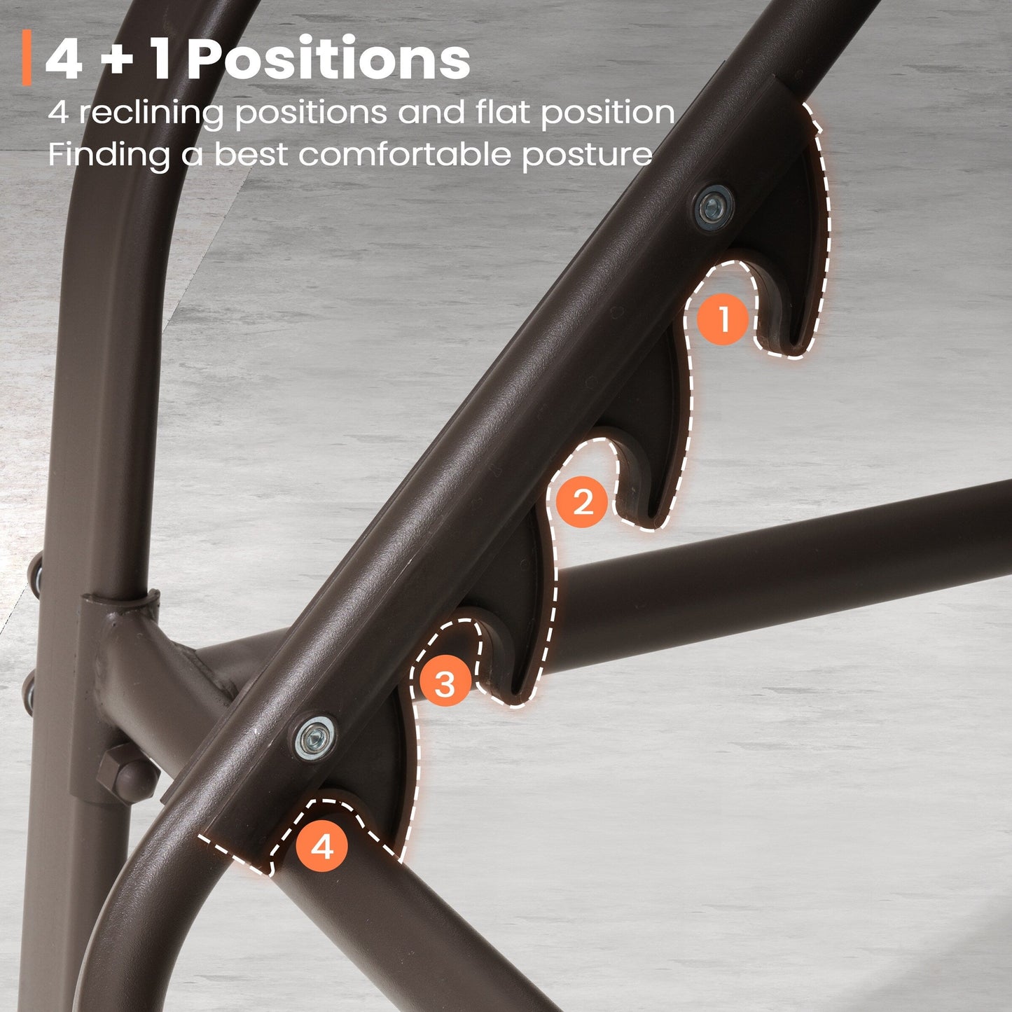 Chaise longue d'extérieur réglable avec coussin pour patio, plage, piscine