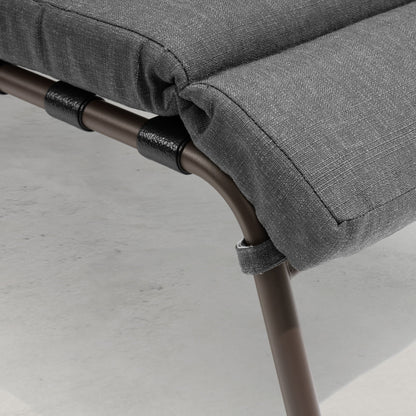 Chaise longue d'extérieur réglable avec coussin pour patio, plage, piscine