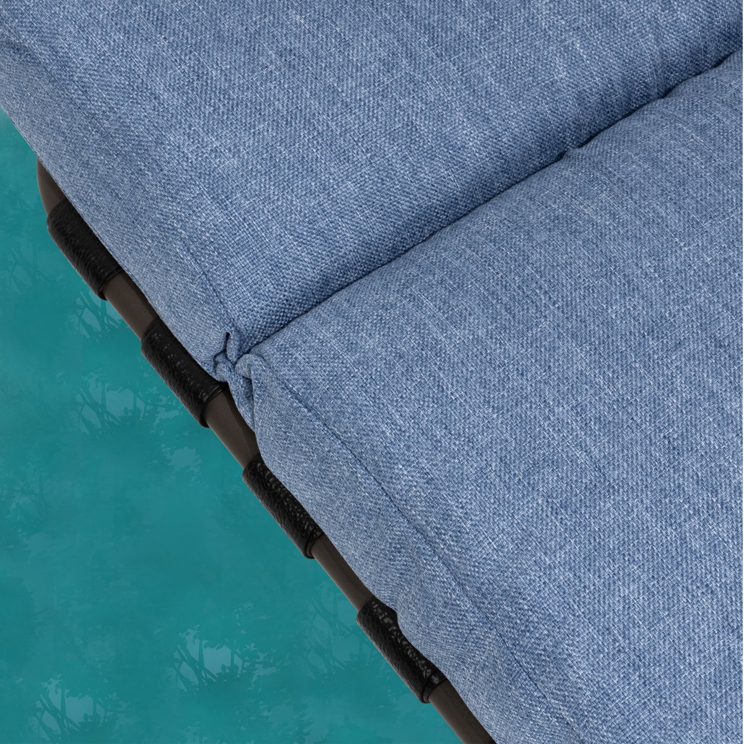 Chaise longue d'extérieur réglable avec coussin pour patio, plage, piscine