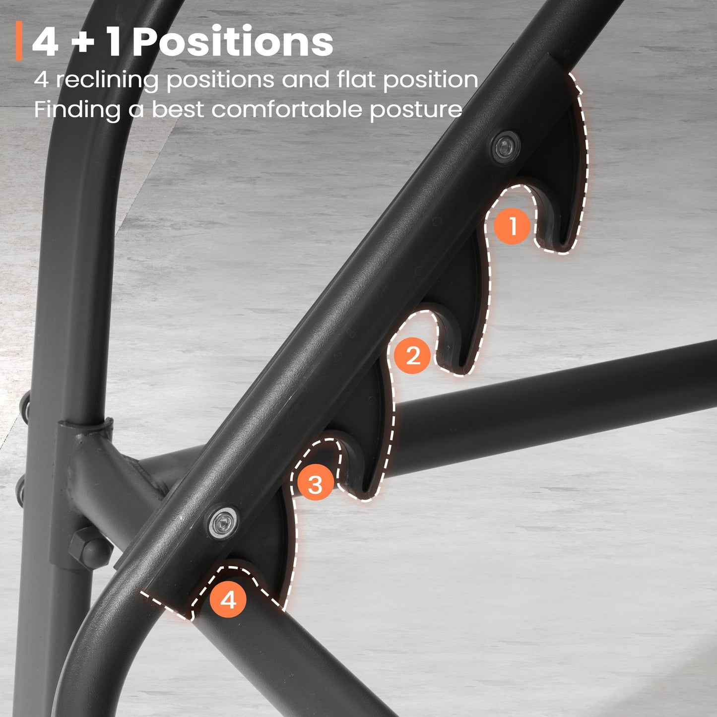 Chaise longue d'extérieur réglable avec coussin pour patio, plage, piscine