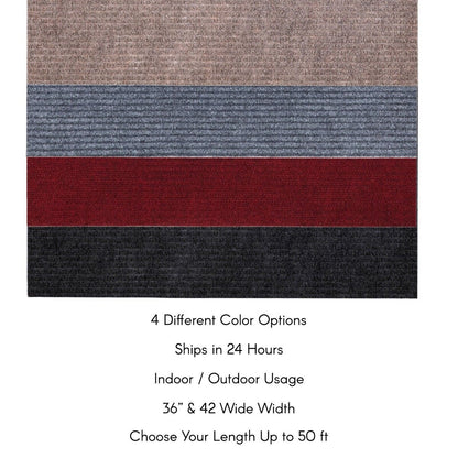 Tapis de couloir sur mesure pour intérieur/extérieur, 91 cm de large x longueur au choix, avec envers antidérapant en PVC