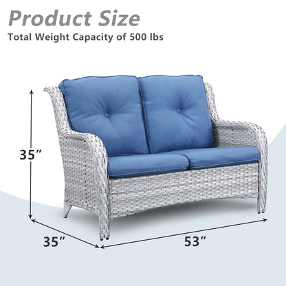 Ensemble de canapés d'extérieur en osier et en rotin Gymojoy