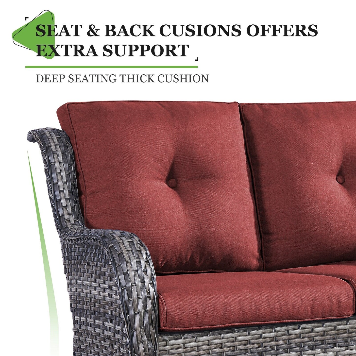 Ensemble de canapés d'extérieur en osier et en rotin Gymojoy