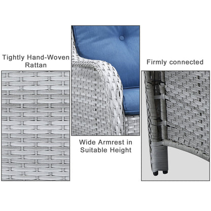Ensemble de canapés d'extérieur en osier et en rotin Gymojoy
