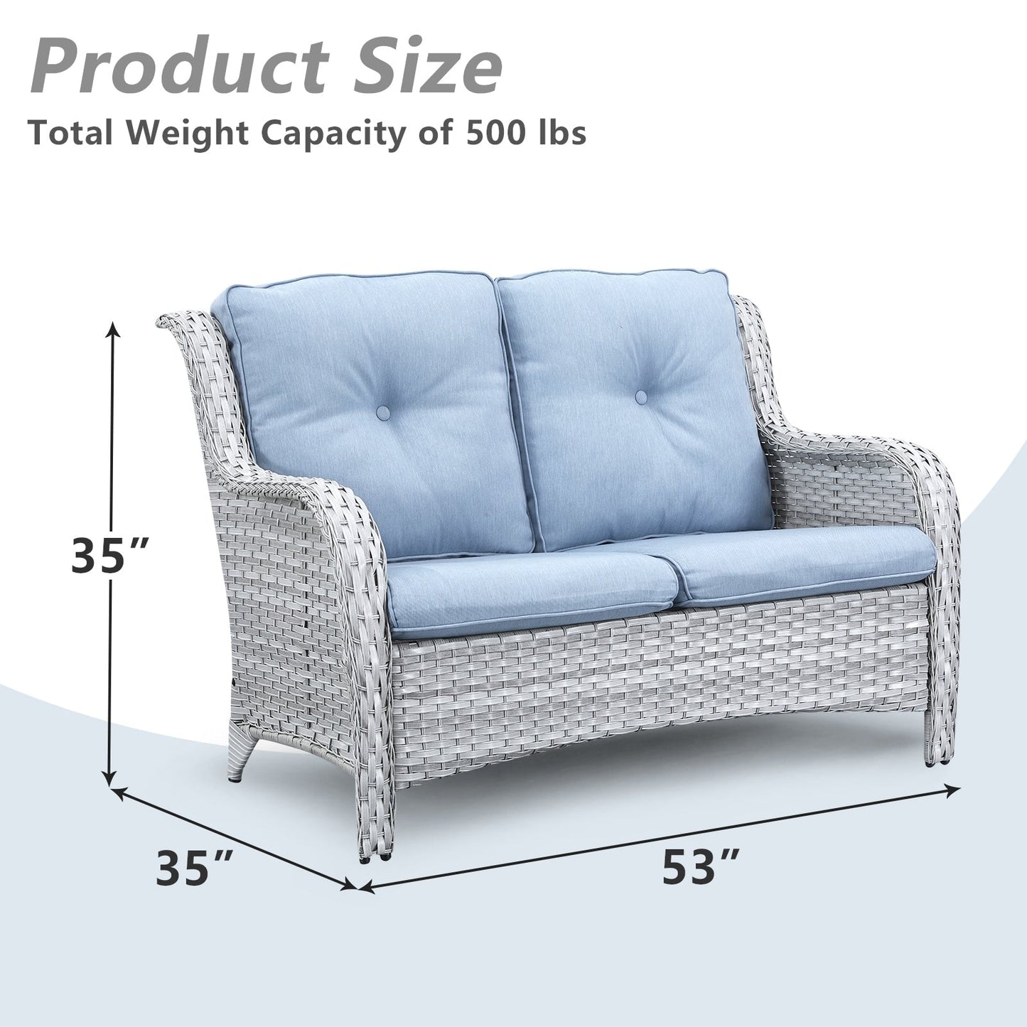 Ensemble de canapés d'extérieur en osier et en rotin Gymojoy