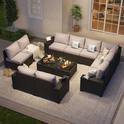 Ensemble de meubles de jardin avec coussins de 10 cm d'épaisseur