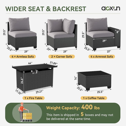 Ensemble de meubles de jardin avec coussins de 10 cm d'épaisseur