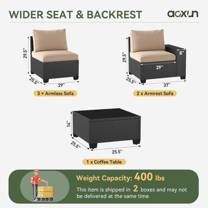 Ensemble de meubles de jardin avec coussins de 10 cm d'épaisseur