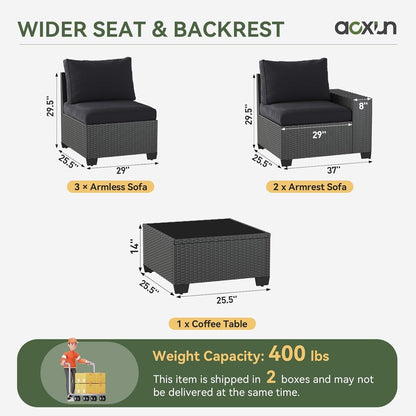 Ensemble de meubles de jardin avec coussins de 10 cm d'épaisseur